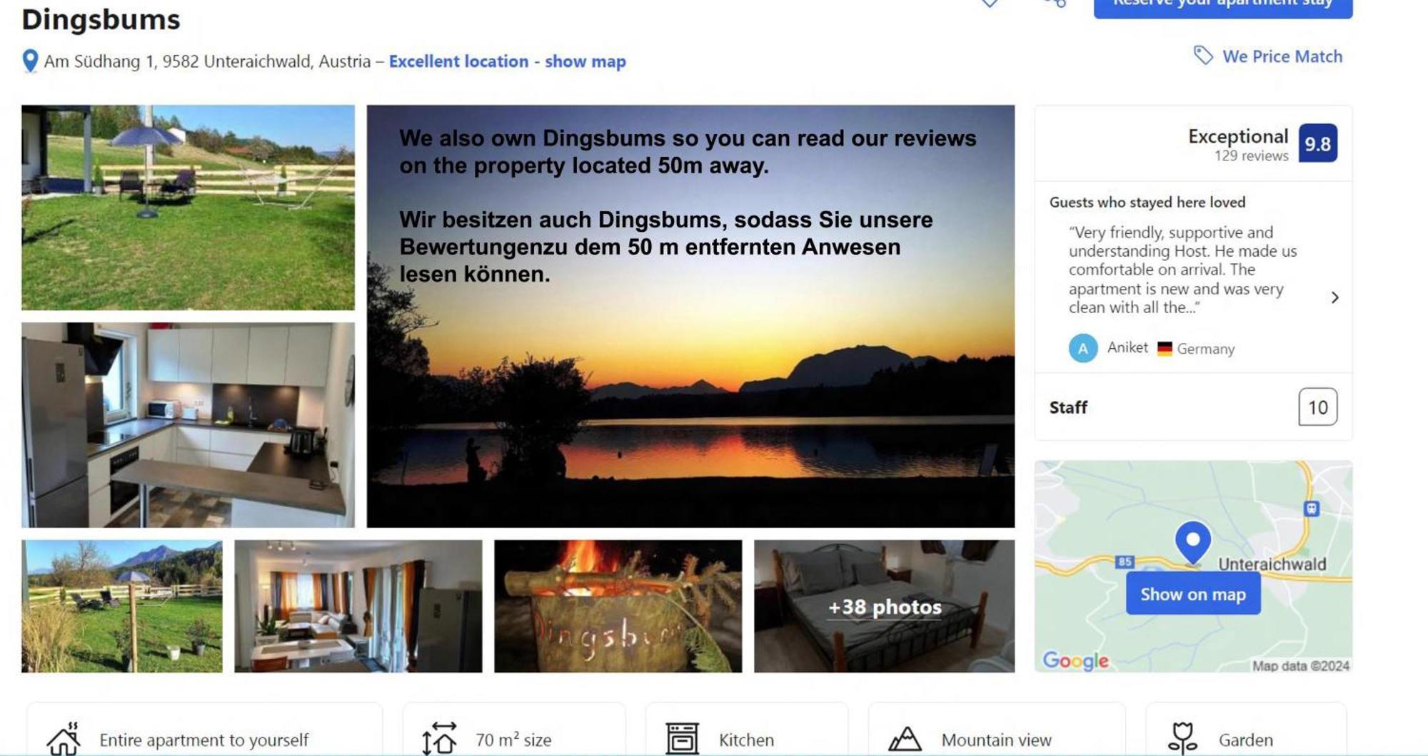 Ding Ding Apartamento Unteraichwald Exterior foto